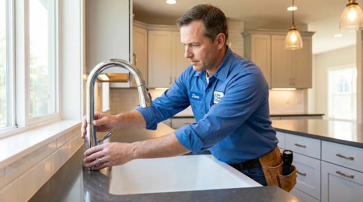 Kitchen faucet installation by Johns Plumbing LLC in Ville Platte