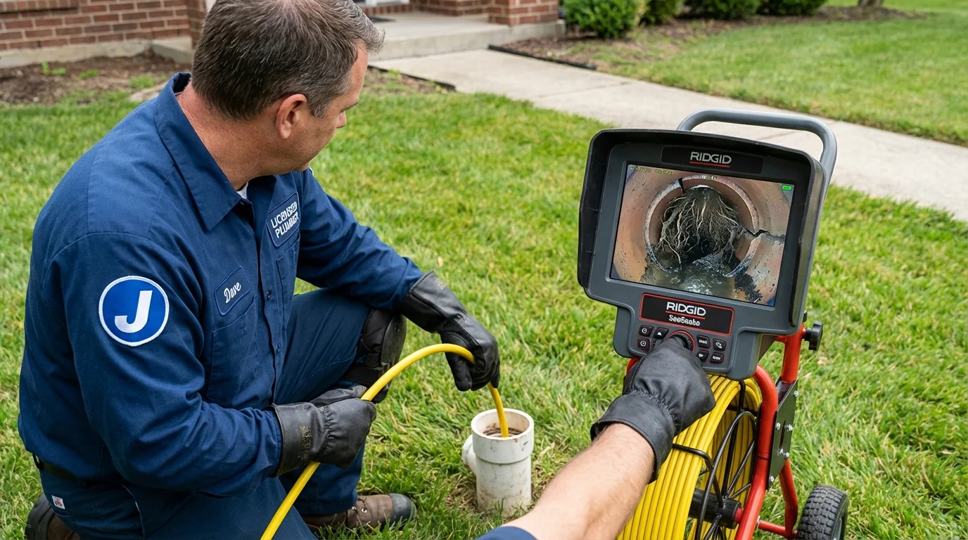 Sewer camera inspection being performed by Johns Plumbing LLC in Ville Platte